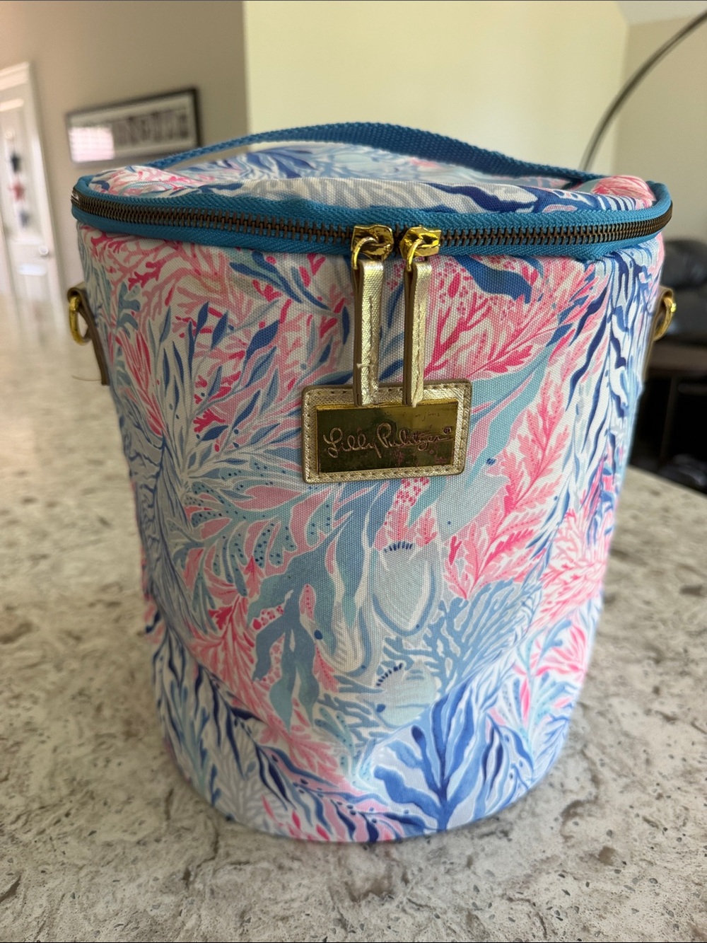 LILLY PULITZER BEACH COOLER KALEIDOSCOPE CORAL